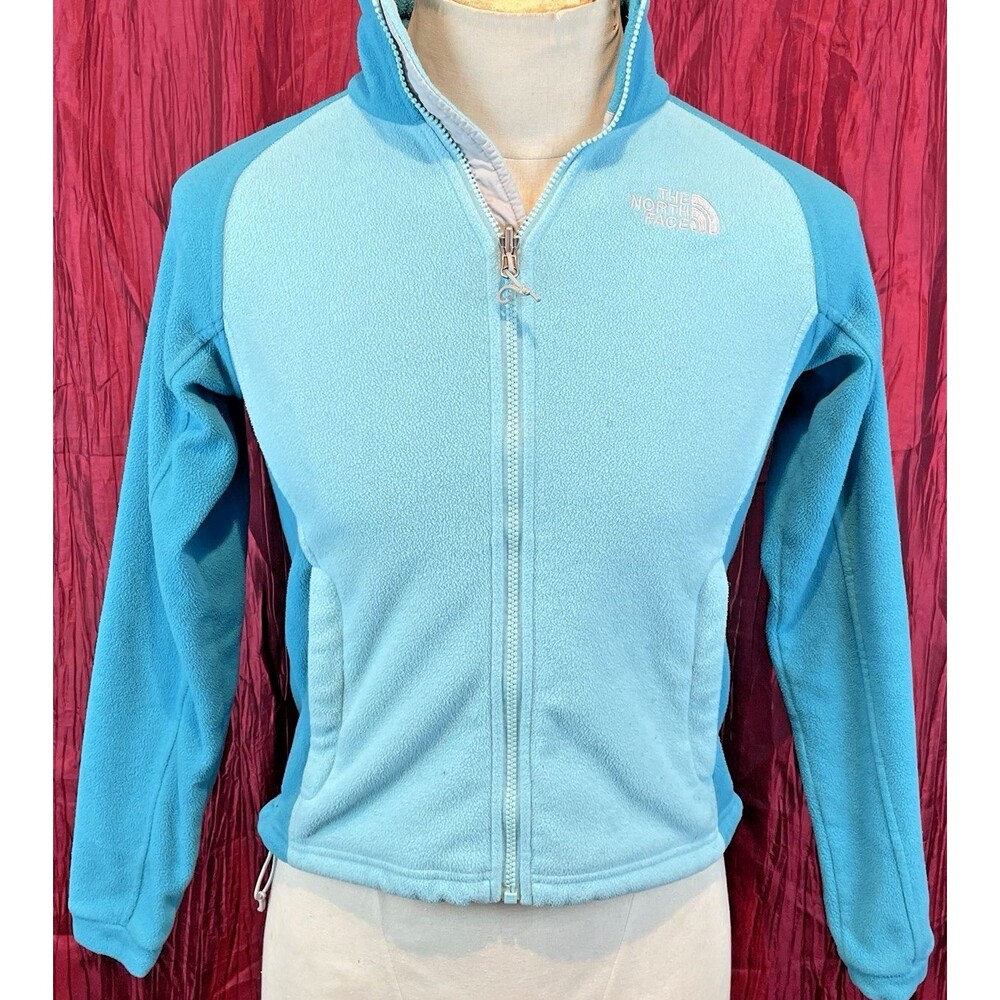 Womens The North Face Full Zip Teal/Blue Fleece Jacket sz Sm